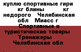 куплю спортивные гири 10,16кг,блины 15,20,25кг недорого - Челябинская обл., Миасс г. Спортивные и туристические товары » Тренажеры   . Челябинская обл.